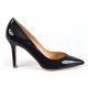 Pumps point-toe in patent leather