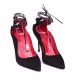 Pumps point-toe with crisscross straps