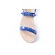 Sandal with double bride and stones
