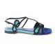Sandal bicolor with swarovski