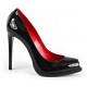 Pumps peep-toe in patent leather