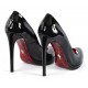 Pumps peep-toe in patent leather