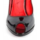 Pumps peep-toe in patent leather