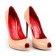 Pumps peep-toe in patent leather