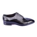 Pointed oxford shoes bimaterial