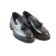 Brushed leather tassel loafers
