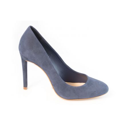 Escarpin suede bout rond