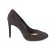 Escarpin suede bout rond