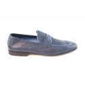 Perforated leather loafers