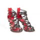 Sandal in leather multi straps