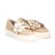 Slip-on glitter con fiore