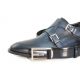 Monk straps brushed leather