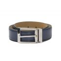 Brushed leather belt