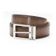 Brushed leather belt