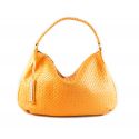 Shoulder bag in woven leather