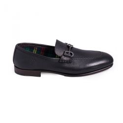 Loafer in leather with cachemire