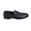 Loafer in leather with cachemire