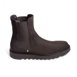 Suede boot rubber sole