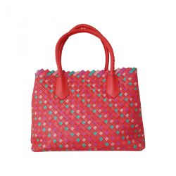 Woven leather Tote bag