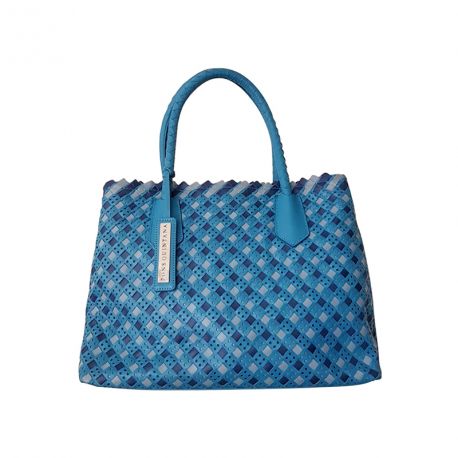 Woven leather Tote bag