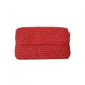 Clutch bag in woven leather