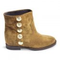 Ankle boot suede with internal heel