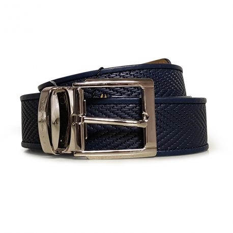 Leather Belt with Printed Scale Design