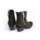 Pointed low boots three zip